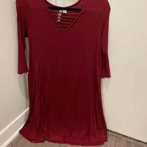 Francesca’s Maroon Dress